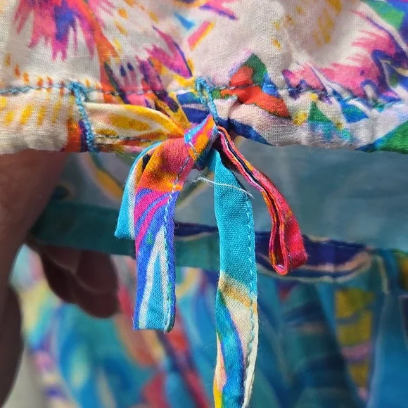 Johnny Was-Helena Tiered Loral Silk Blend WITH TASSELS Maxi Dress-Size '3XL' - Picture 7 of 16